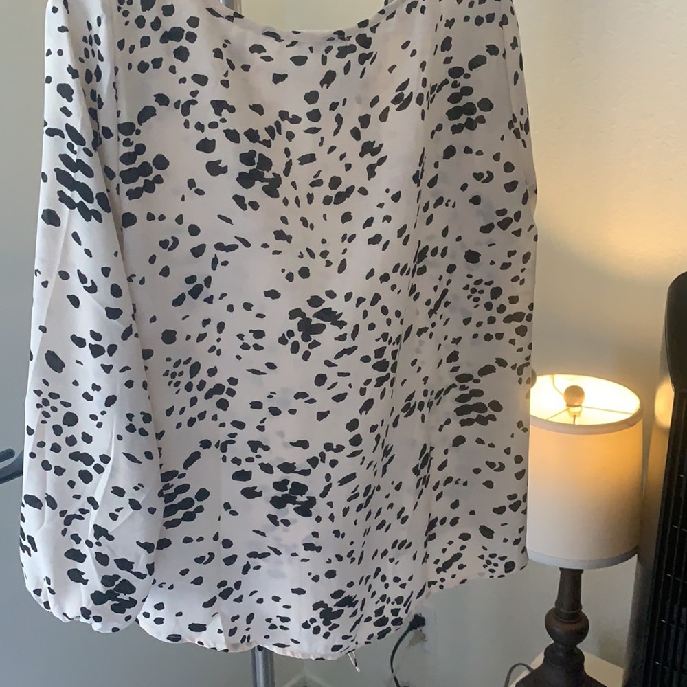 Beige and black blouse worned once - Picture 4 of 4